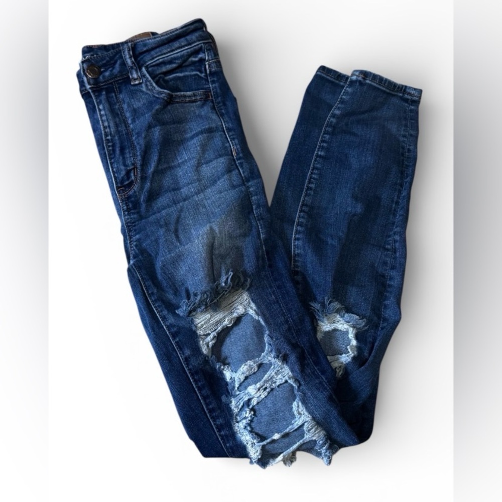 American Eagle Outfitters Blue Distressed Jeans
